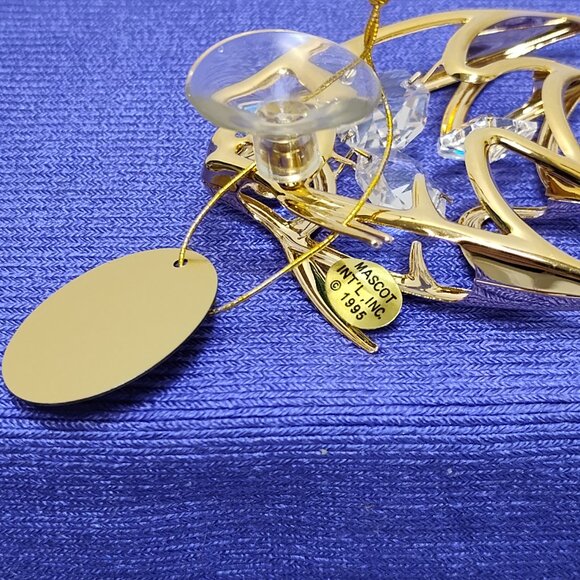 Crystal Delight 24K Gold Plated Angel Fish Suncatcher Suction Cup Mount Window - Picture 5 of 8